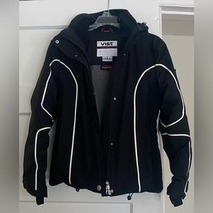 Vist Black Fitted Snow Ski Jacket Parka Primaloft Made in Italy Medium M Small S